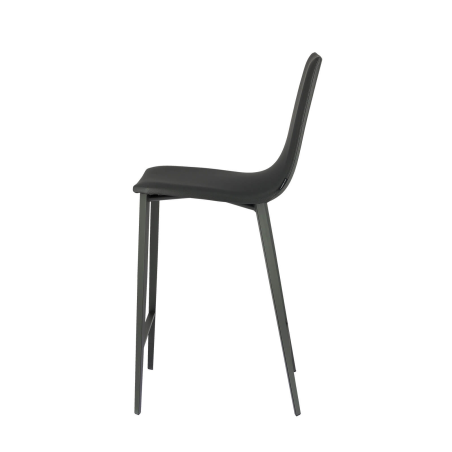 Tabouret snack coque en simili et pieds en métal - Salt Mobliberica®