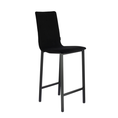 Tabouret snack en tissu noir dossier haut - Koko Mobliberica®