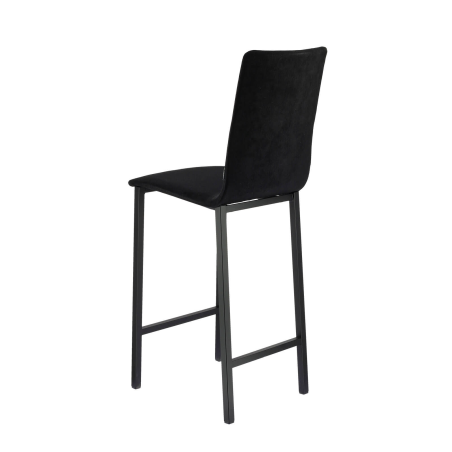 Tabouret en tissu noir dossier haut - Koko Mobliberica®