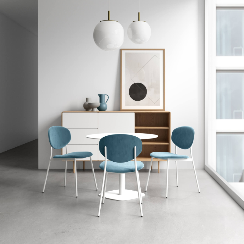 Table de cuisine ronde en verre petit espace - Circus