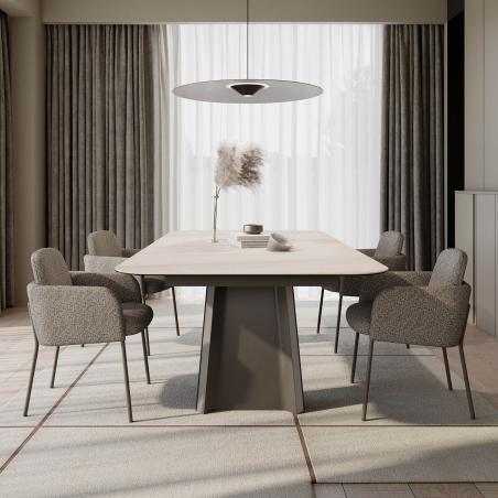 Table tendance extensible en céramique avec pieds métal - TUL Mobliberica®