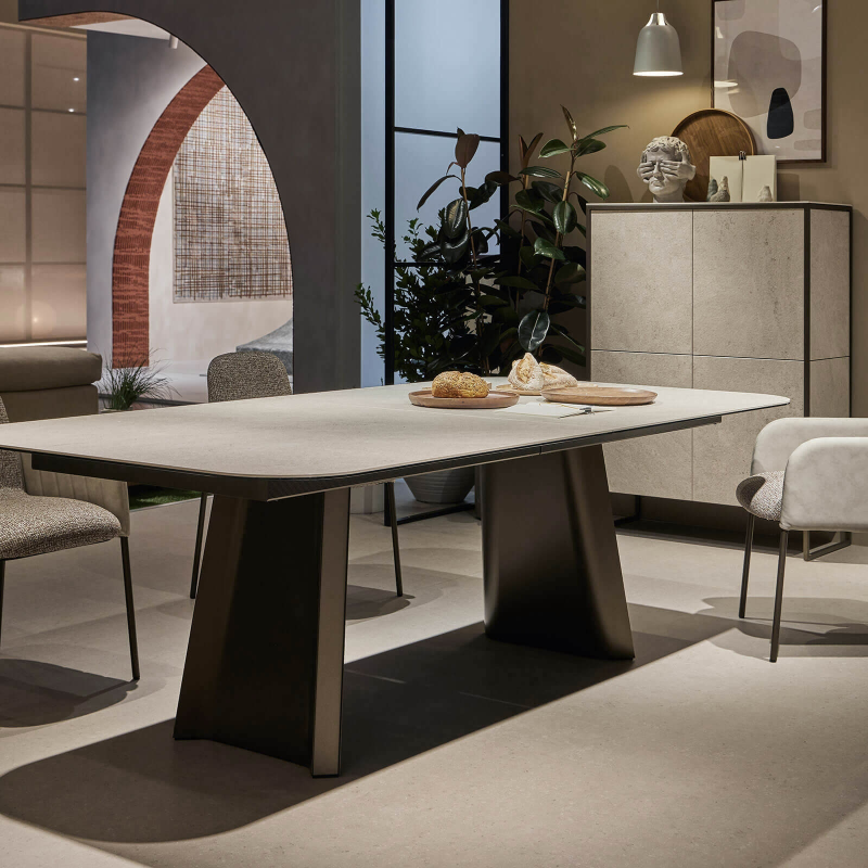 Table design extensible en céramique avec pieds métal - TUL Mobliberica®