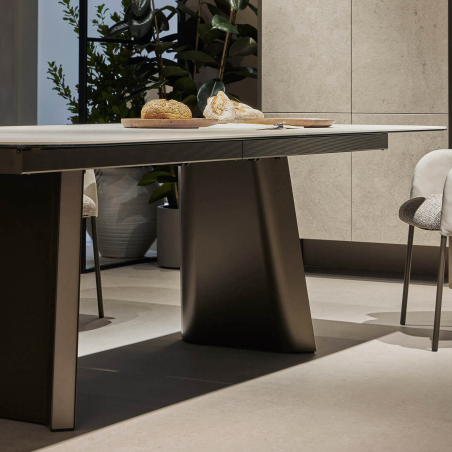 Table design extensible en céramique avec pieds métal - TUL Mobliberica®