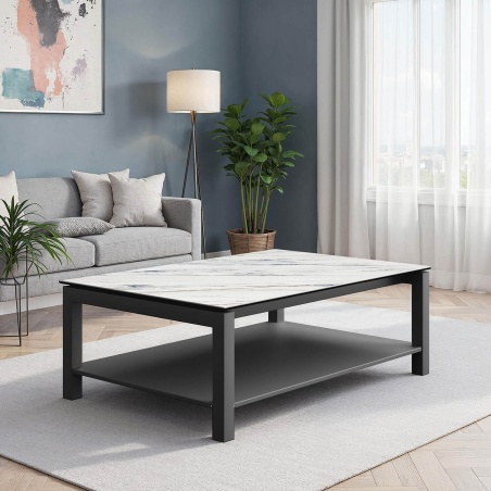 Table de salon rectangulaire en dekton