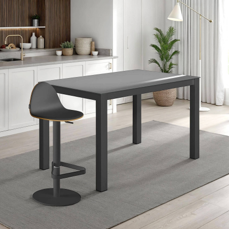 Table snack moderne en verre et métal - Kyoto bar