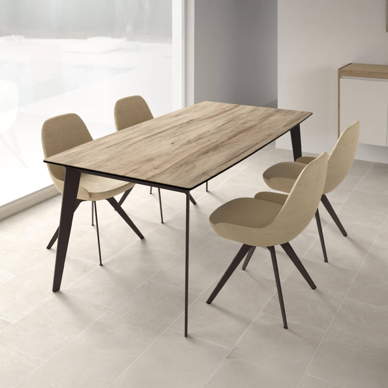 Table extensible de salle à manger plateau céramique Infiné