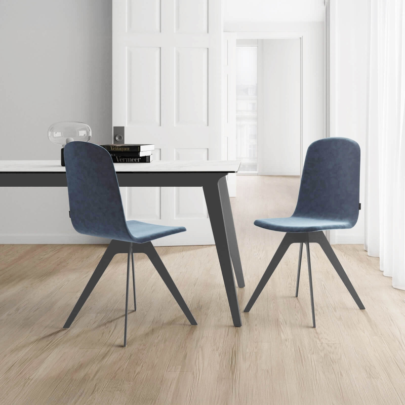 table plateau céramique et pieds métal Infiné