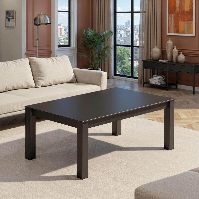 table basse sur mesure en verre multiplus mini