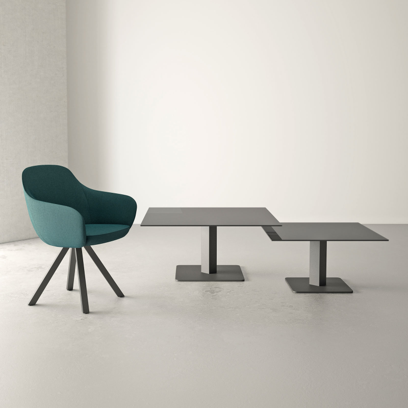 Table basse moderne en verre 