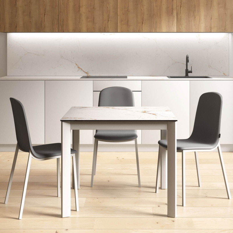 Table contemporaine en céramique avec pieds en métal - Multiplus