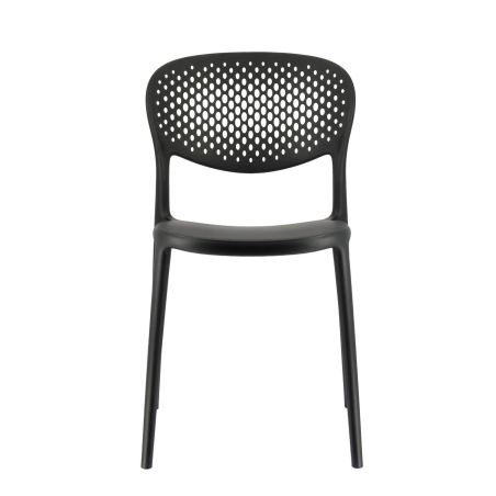 Abby Connubia® - Chaise de jardin empilable en polypropylène recyclé avec dossier microperforé