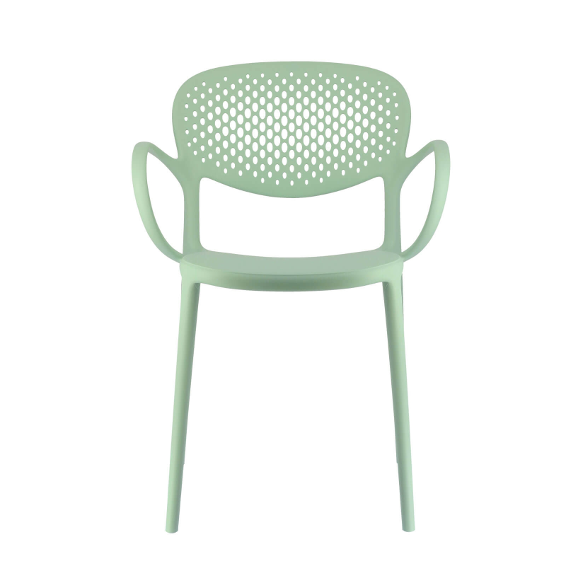 Fauteuil italien empilable en polypropylène recyclé avec dossier microperforé - Abby Connubia®