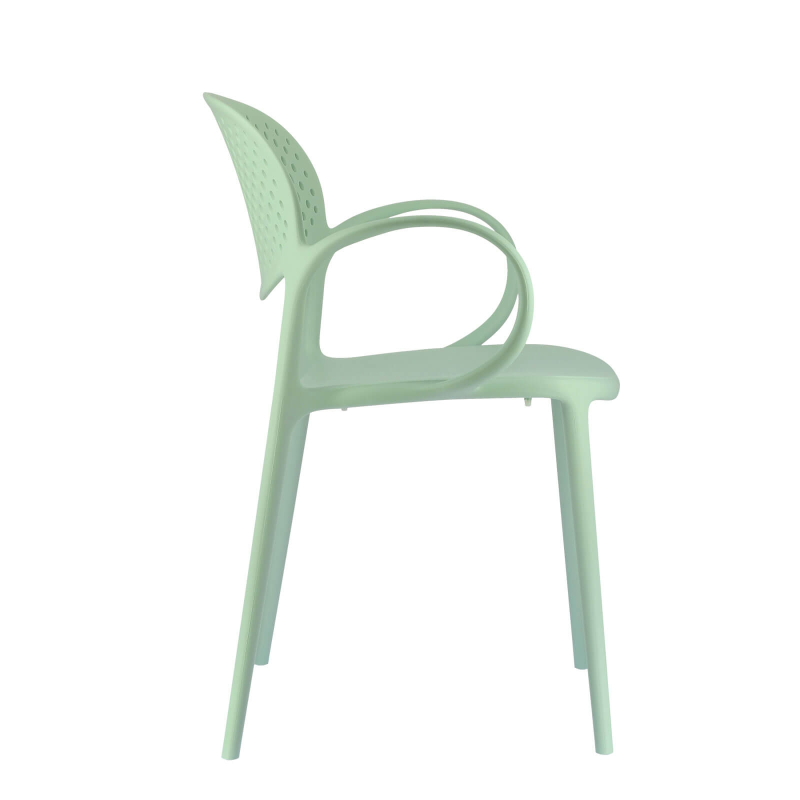 Fauteuil italien empilable en polypropylène recyclé avec dossier microperforé - Abby Connubia®