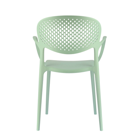 Fauteuil italien empilable en polypropylène recyclé avec dossier microperforé - Abby Connubia®