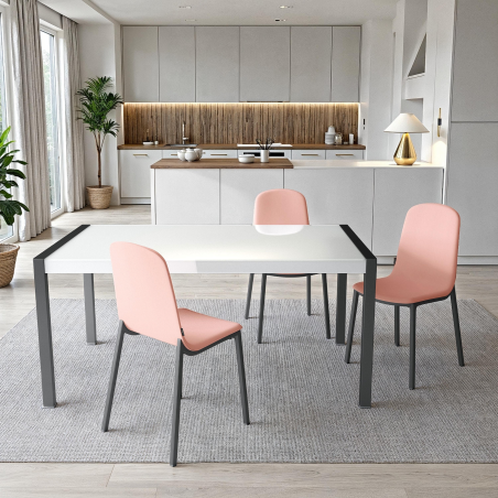 Table en verre extensible - Concept métal