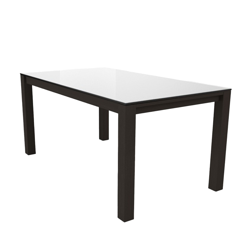 Table en verre extensible blanche - Table Quadra