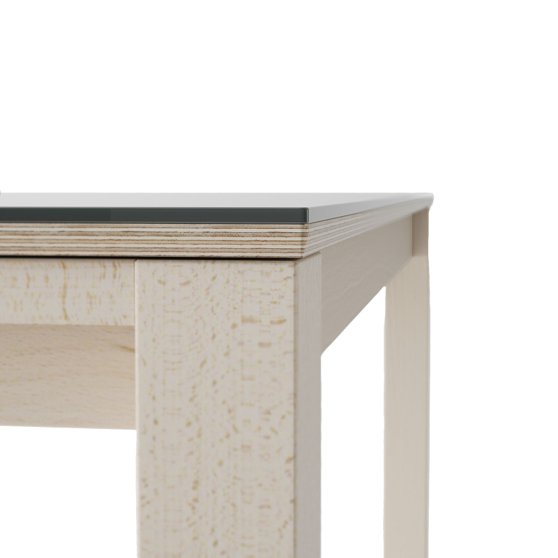 Table en verre extensible blanche - Table Quadra