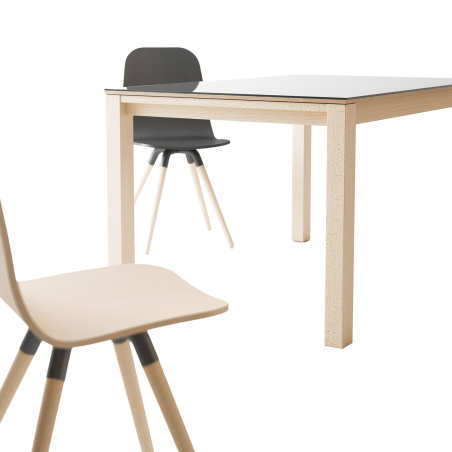 Table en verre extensible blanche - Table Quadra