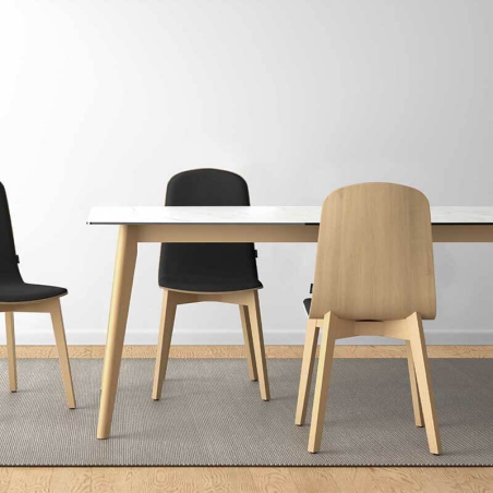 Table scandinave rectangulaire extensible en céramique - Atlas