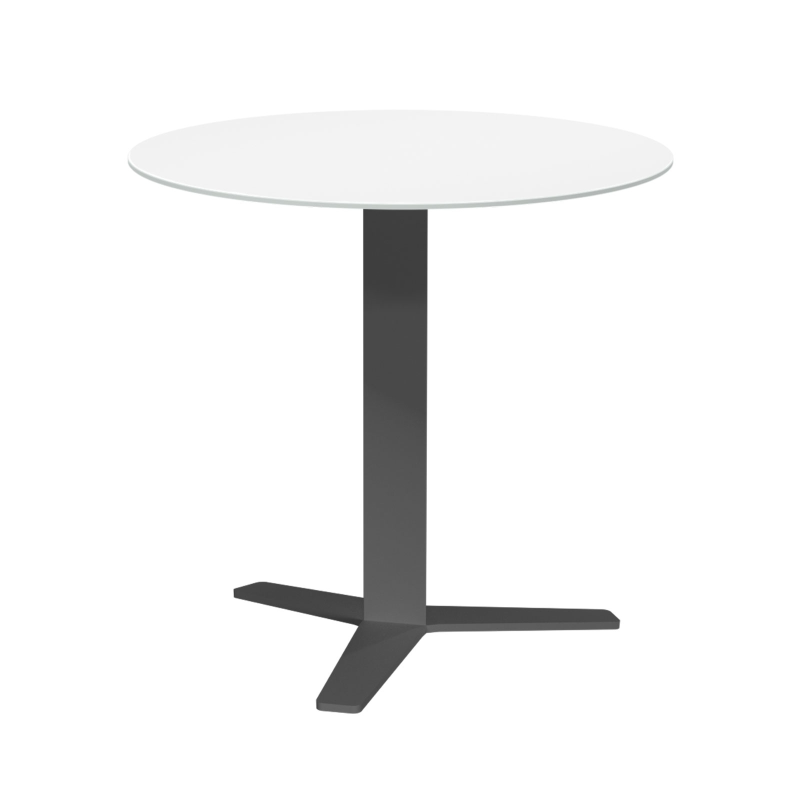 Table snack ronde moderne en verre - Peliccan