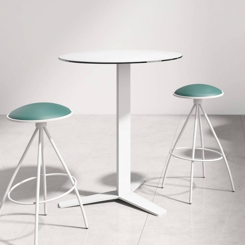 Table snack ronde moderne en verre - Peliccan