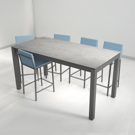 Table snack extensible en céramique et métal - Kyoto bar