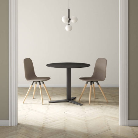 Table ronde petite cuisine en céramique et métal - Peliccan