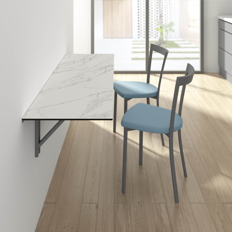 Table murale rabattable en céramique - Vulcano