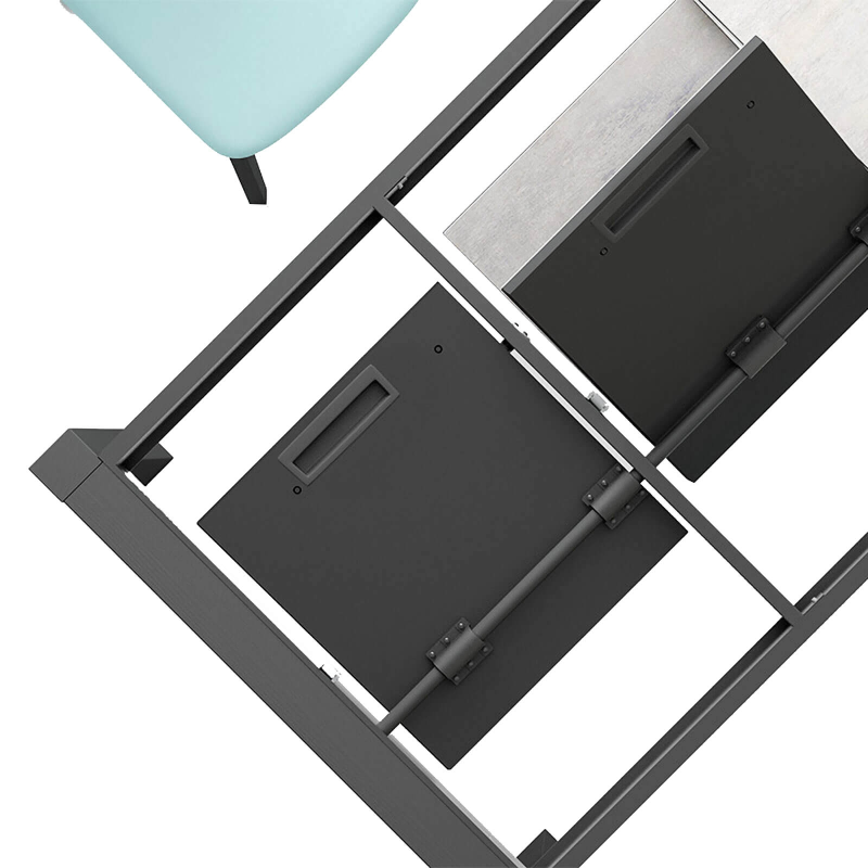 Table contemporaine extensible en céramique et métal - Kyoto