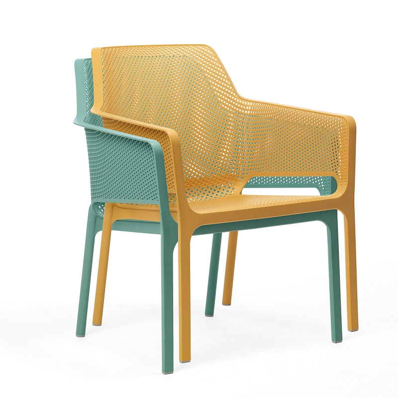 Net relax - Fauteuil de jardin relax empilable en polypropylène