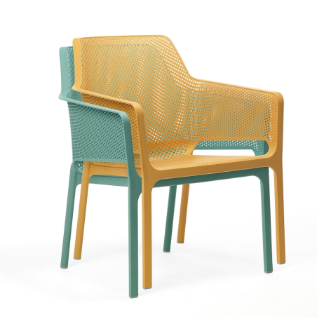 Net relax - Fauteuil de jardin relax empilable en polypropylène