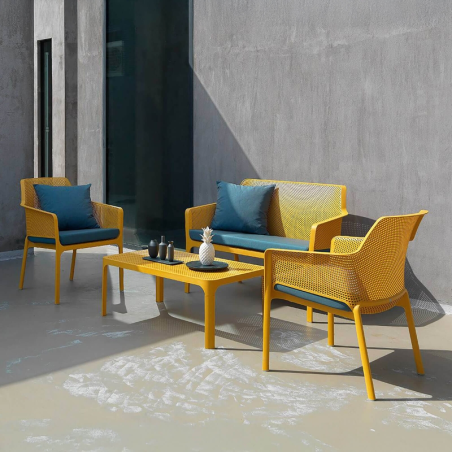 Net relax - Fauteuil de jardin relax empilable en polypropylène