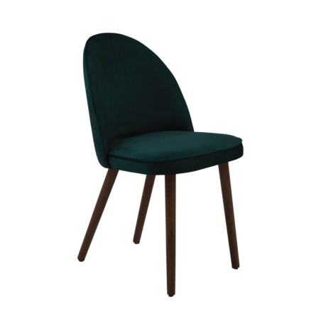 Bistrot - Chaise cosy en tissu avec pieds en bois