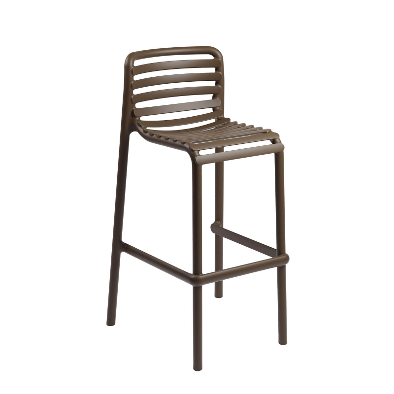 Doga - Tabouret de bar de jardin empilable en polypropylène