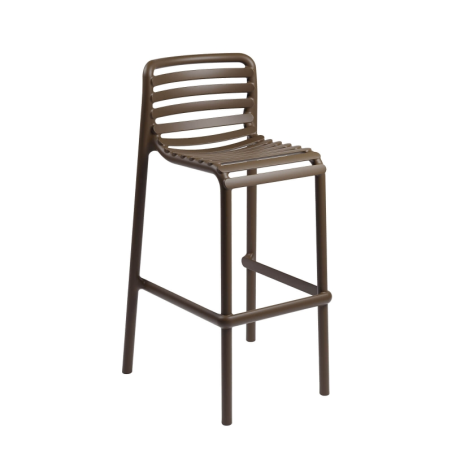 Doga - Tabouret de bar de jardin empilable en polypropylène