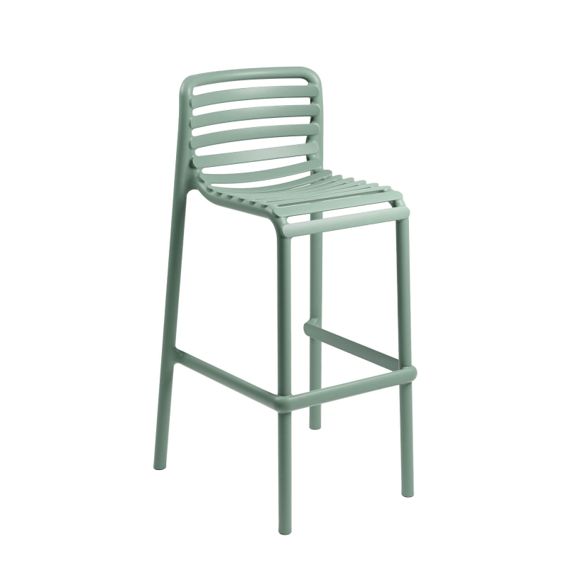 Doga - Tabouret de bar de jardin empilable en polypropylène