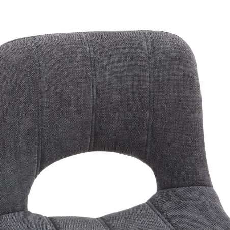 William - Tabouret cosy en tissu avec pieds en métal noir