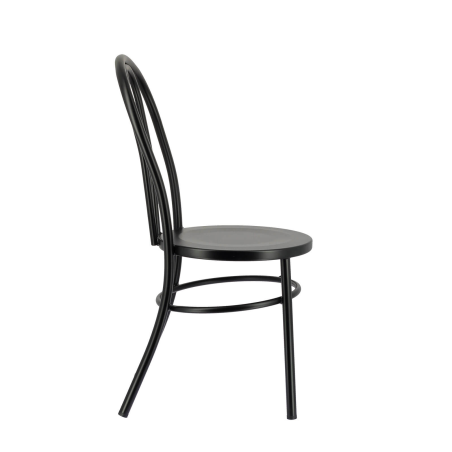 Madina - Chaise bistrot vintage en métal noir