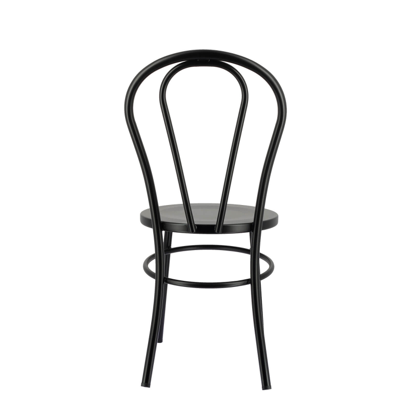 Madina - Chaise bistrot vintage en métal noir