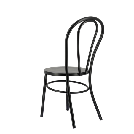 Madina - Chaise bistrot vintage en métal noir