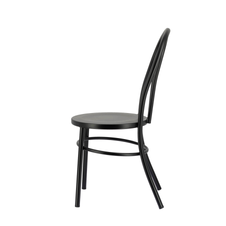 Madina - Chaise bistrot vintage en métal noir