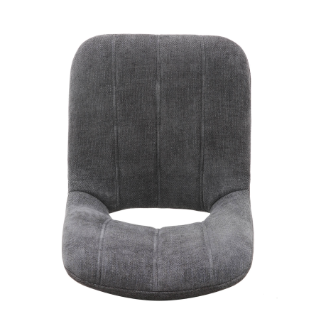 Agathe - Chaise cosy en tissu avec pieds en métal noir