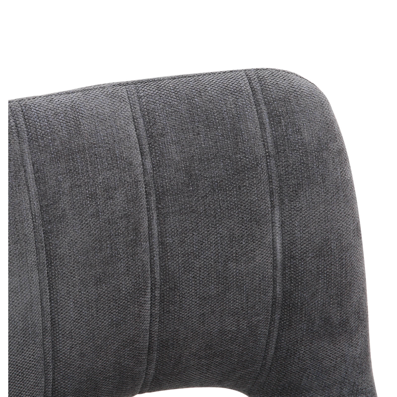 Agathe - Chaise cosy en tissu avec pieds en métal noir