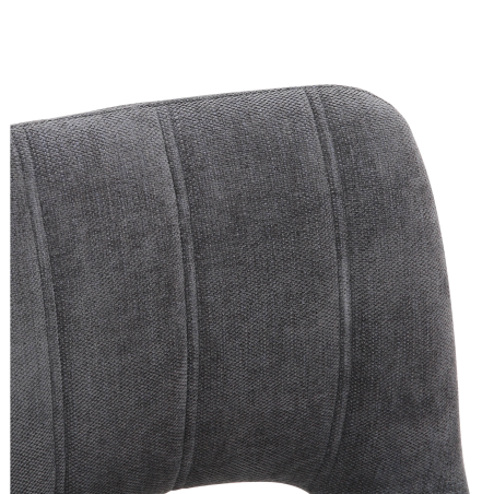Agathe - Chaise cosy en tissu avec pieds en métal noir