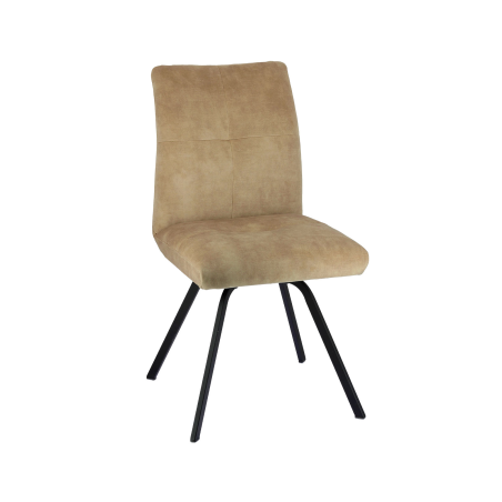 Adèle - Chaise confortable moderne en tissu avec pieds en métal