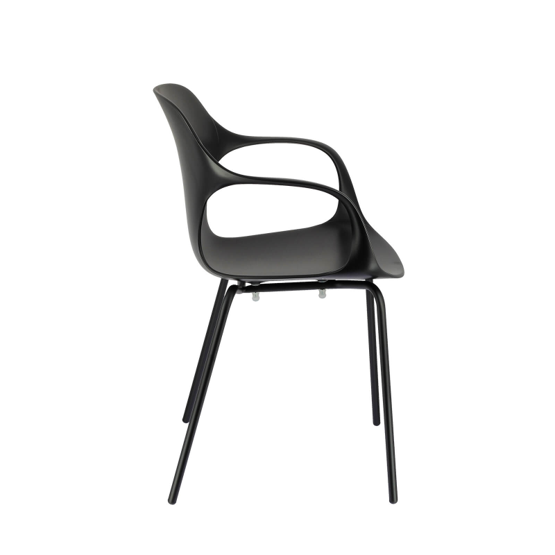 OPS ! Connubia© - Fauteuil design italien empilable en polypropylène avec pieds en métal