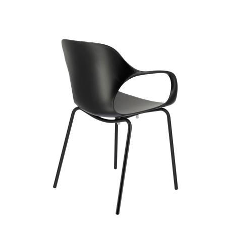 OPS ! Connubia© - Fauteuil design italien empilable en polypropylène avec pieds en métal