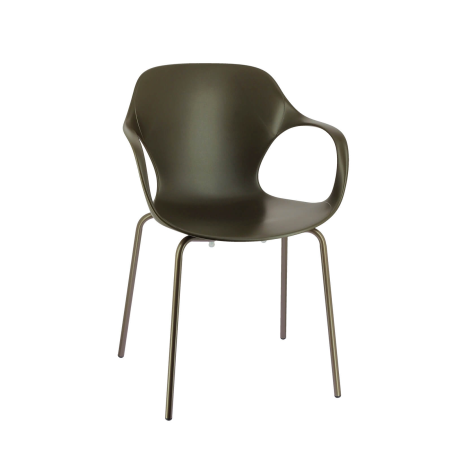 OPS ! Connubia© - Fauteuil design italien empilable en polypropylène avec pieds en métal