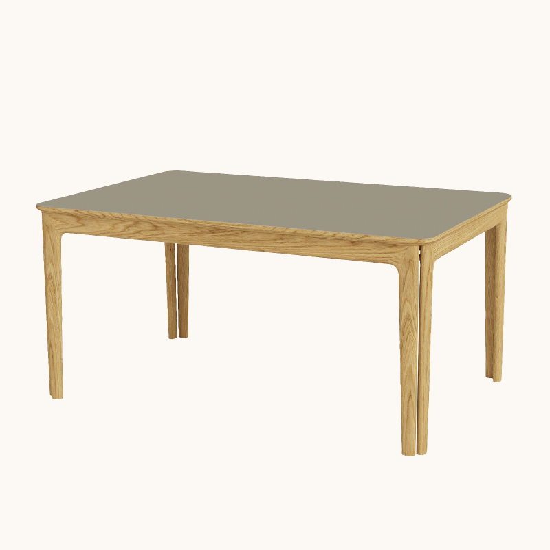 SM26/27 - Table en Fenix rectangulaire extensible avec pieds en bois