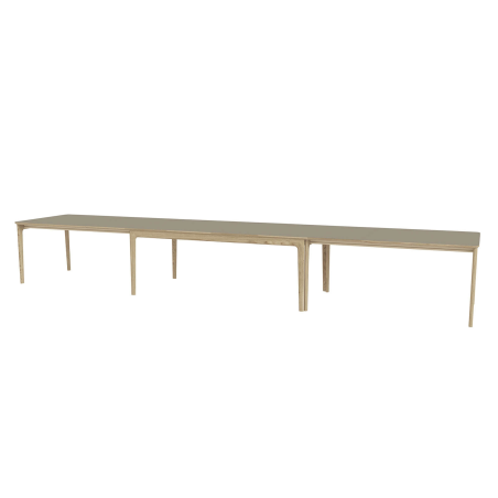 SM26/27 - Table en Fenix rectangulaire extensible avec pieds en bois